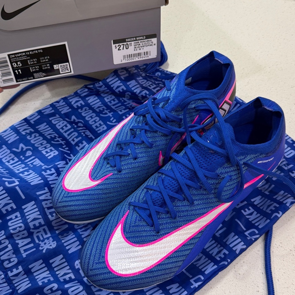 Nike Air Zoom Mercurial Vapor XVI Elite FG Size Soccer Cleats 9.5
